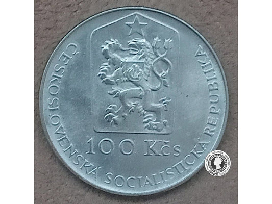 Strieborná minca 100kcs / 1990 - J.Kupecký - kvalita BK 0/0