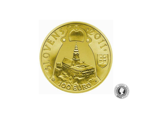 Zlatá minca Au Proof 100€ / 2011 - Knieža Pribina – 1150. výročie úmrtia