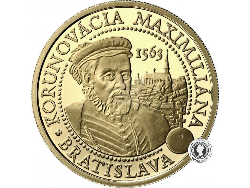 Zlatá minca Au Proof 100€ / 2013 - 450. výročie korunovácie Maximiliána