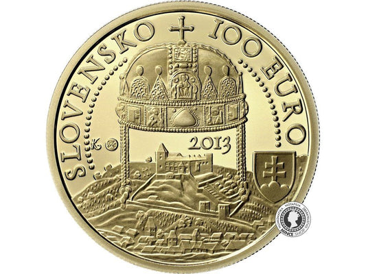Zlatá minca Au Proof 100€ / 2013 - 450. výročie korunovácie Maximiliána