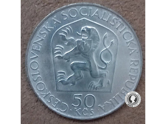 Strieborná minca 50 Kčs V.I. Lenin 100. výročie narodenia 1970