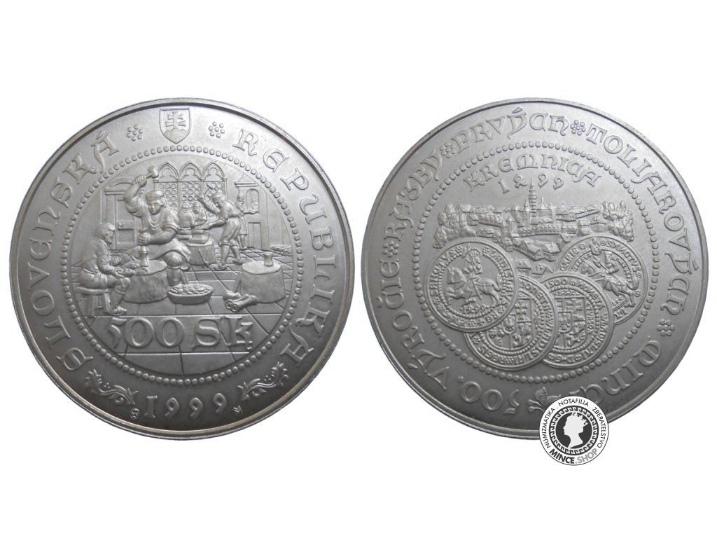 proof 500 SK / 1999 - 500. výročie razby prvých toliarových mincí v Kremnici