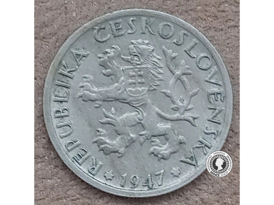 1 koruna - Česko-Slovensko - 1947