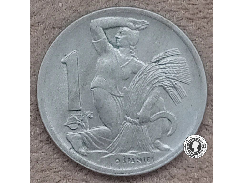 1 koruna - Česko-Slovensko - 1947