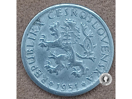 1 koruna - Česko-Slovensko - 1951