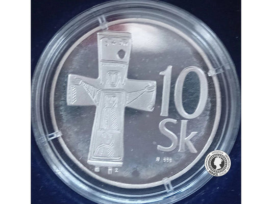 Strieborná 10 SK ag 1993 proof - vzácna limitovaná číslovaná edícia