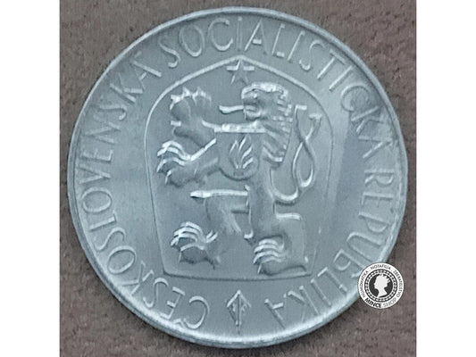 Strieborná minca 10kcs / 1965 - Hus - kvalita BK 0/0