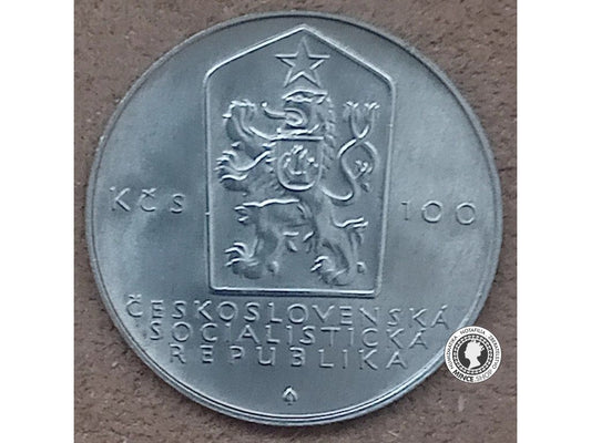Strieborná minca 100kcs / 1983 - Karel Marx - kvalita BK 0/0
