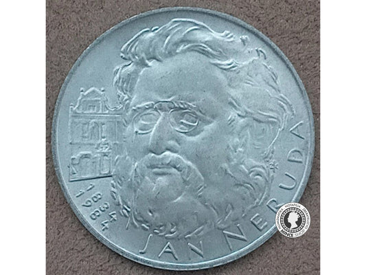 Strieborná minca 100kcs / 1984 - Jan Neruda - kvalita BK 0/0