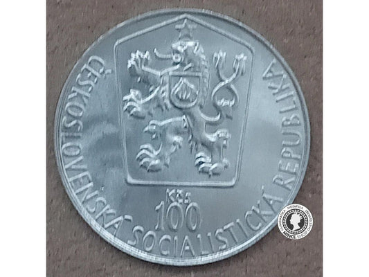 Strieborná minca 100kcs / 1985 - MS hokej - kvalita BK 0/0