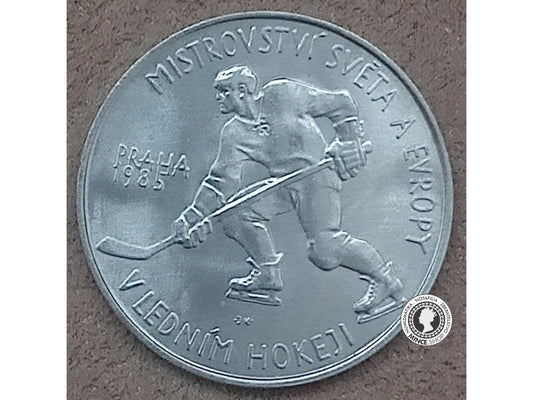 Strieborná minca 100kcs / 1985 - MS hokej - kvalita BK 0/0