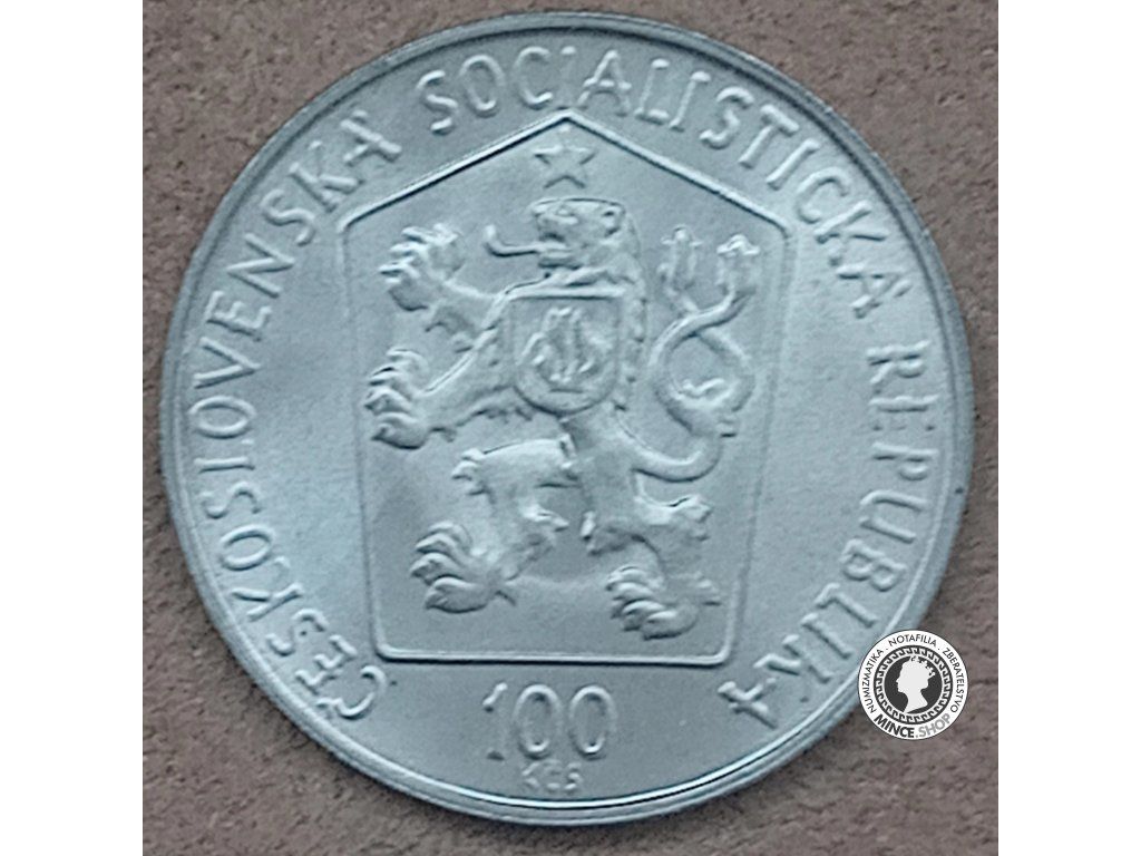 Strieborná minca 100kcs / 1985 - M.Kukučín - kvalita BK 0/0