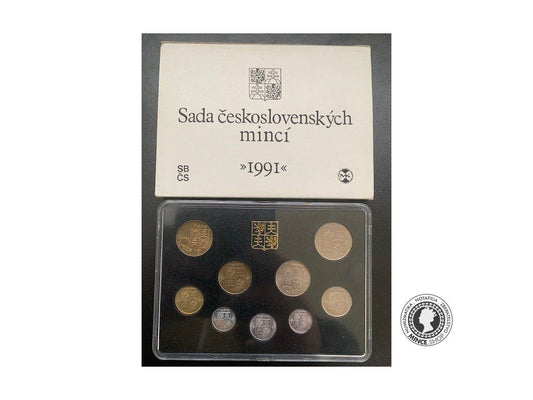 Sada československých mincí 1991 +10 Kčs M.R.Štefanik