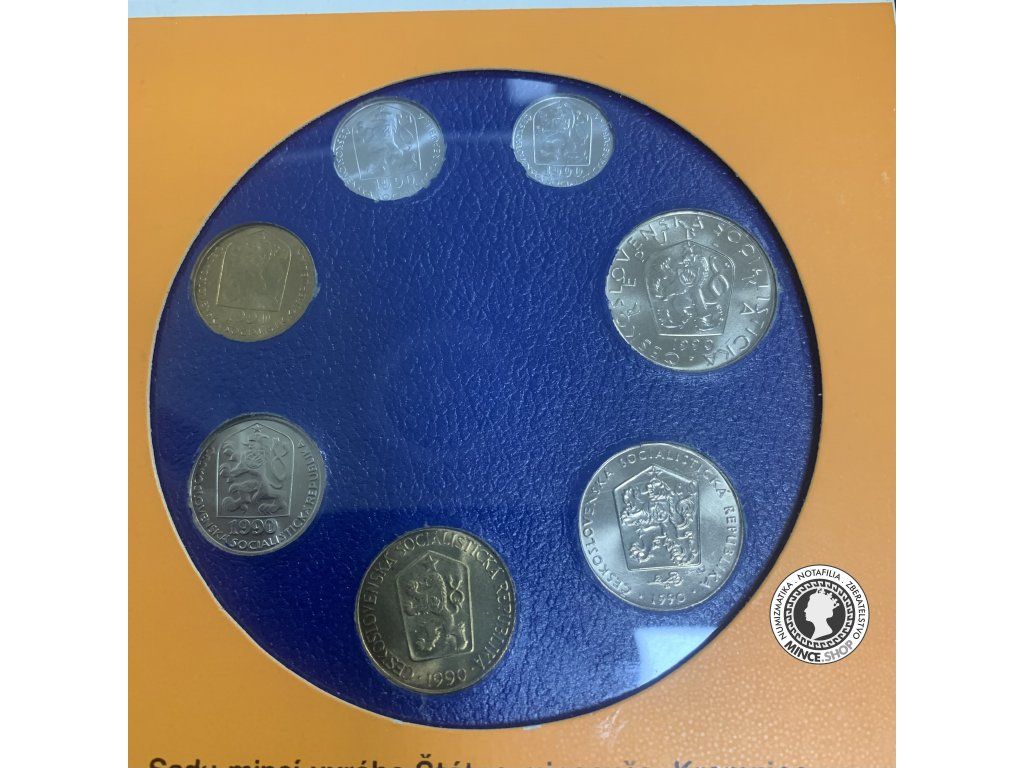 SADA obehových mincí 1990 ČSSR UNC