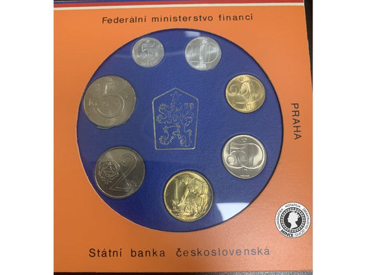 SADA obehových mincí 1989 ČSSR UNC