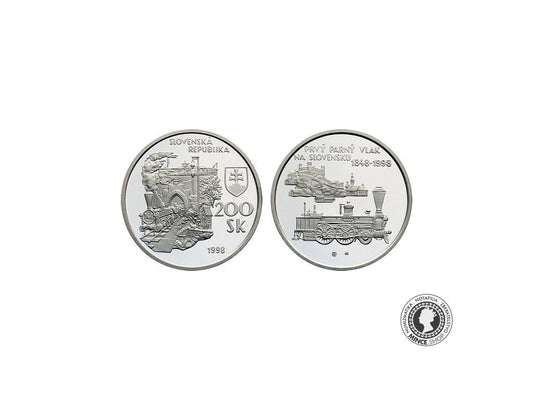 200 Sk/1998 - Prvý parný vlak na Slovensku - 150. výročie príchodu - BK
