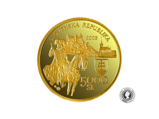 Zlatá minca 5000 Sk / 2005 - 350. výročie korunovácie Leopolda I.