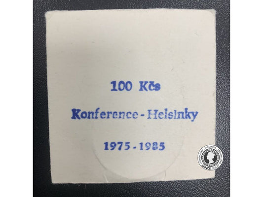 Strieborná minca 100kcs / 1985 - Helsinky - kvalita BK 0/0 v numizmatickej obalke