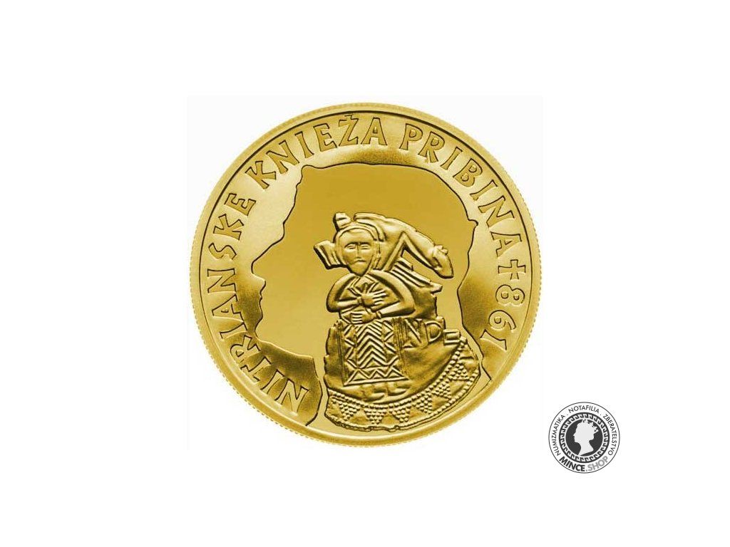 Zlatá minca Au Proof 100€ / 2011 - Knieža Pribina – 1150. výročie úmrtia