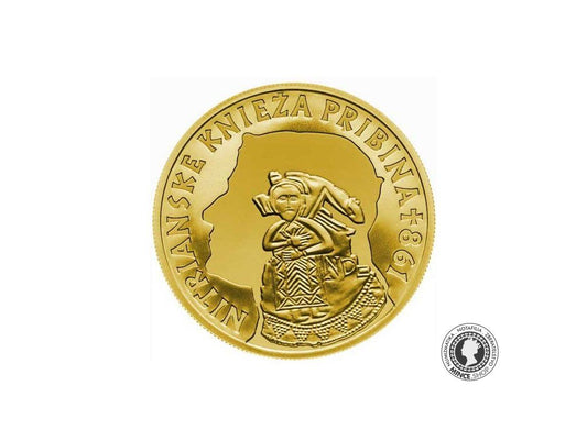 Zlatá minca Au Proof 100€ / 2011 - Knieža Pribina – 1150. výročie úmrtia
