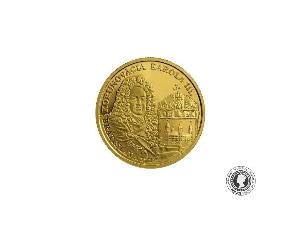 Zlatá minca Au Proof 100€ / 2012 - 300. výročie korunovácie Karola III. v Bratislave