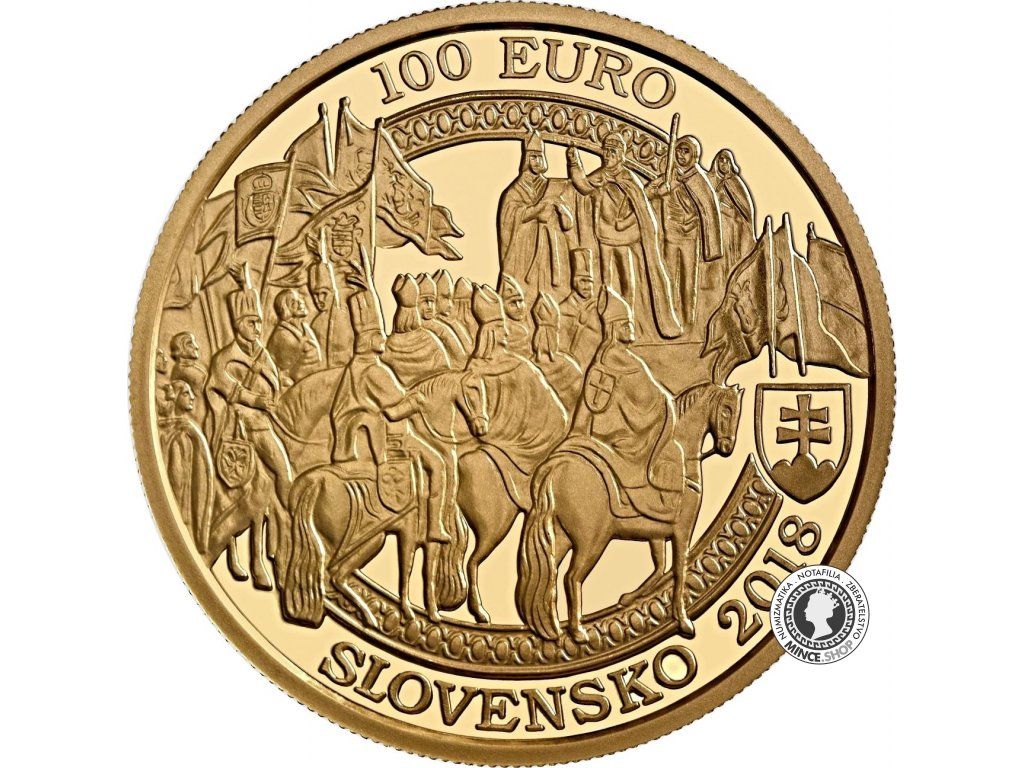 Zlatá minca Au Proof 100€ / 2018 - Ferdinand II. - 400. výročie korunovácie v Bratislave