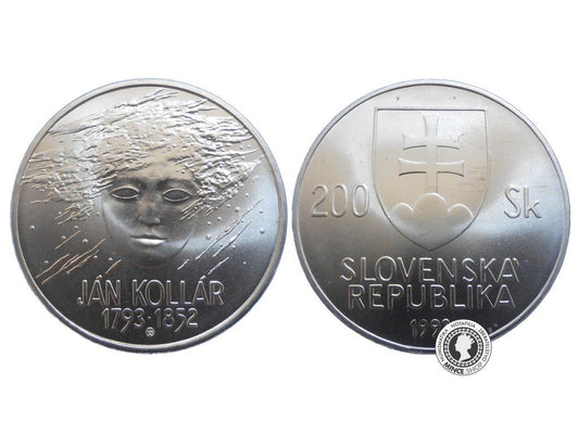 proof 200 Sk/1993 - Ján Kollár - 200. výročie narodenia  - repre balenie NBS