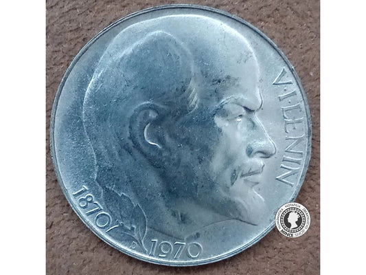 Strieborná minca 50 Kčs V.I. Lenin 100. výročie narodenia 1970