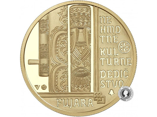 Zlatá minca Au Proof 100€ / 2021 - Fujara (bez prebalu)
