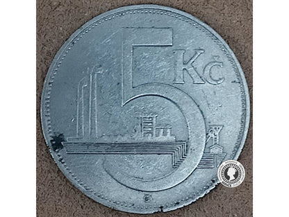 5.koruna - 1.ČSR - 1938