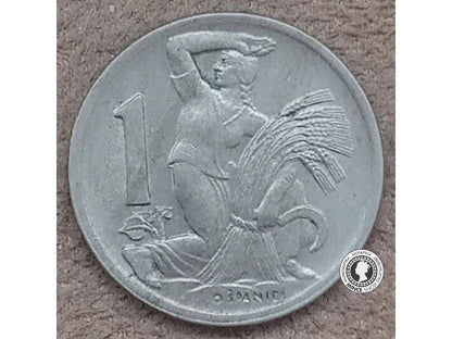 1 koruna - Česko-Slovensko - 1947
