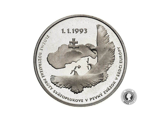 Strieborná minca Proof - SK 100 / 1993 - Vznik Slovenskej Republiky