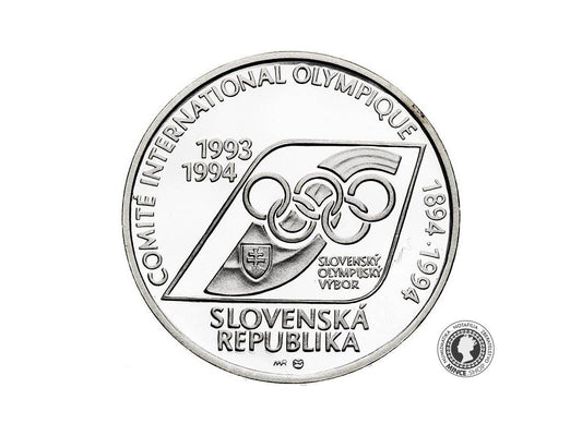 Minca Proof - SK 200 / 1994 - Založenie Medzinárodného olympijského výboru - 100.výročie a prvá účasť SR na OH