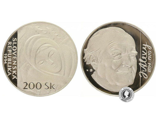 Minca Proof v etui - SK 200 / 1994 - Janko Alexy - 100. výročie narodenia