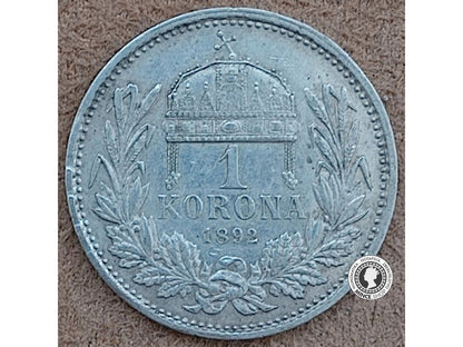1 korona - Rakúsko-Uhorsko - 1892 - vysoká kvalita