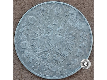 5 koruna - Rakúsko-Uhorsko - 1907