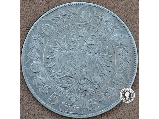 5 koruna - Rakúsko-Uhorsko - 1907