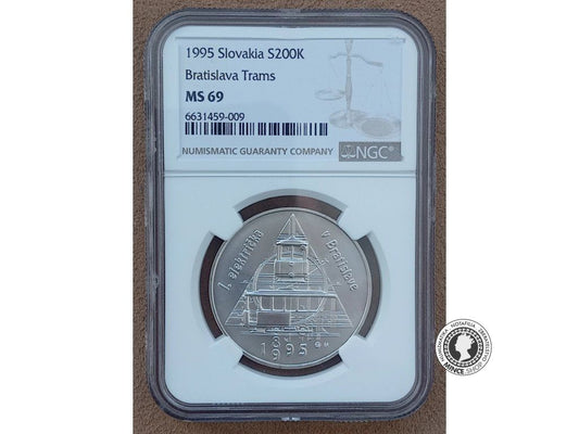 200 Sk/1995 - Prvá električka na Slovensku v Bratislave - 100. výročie začatia premávky - kvalita MS 69