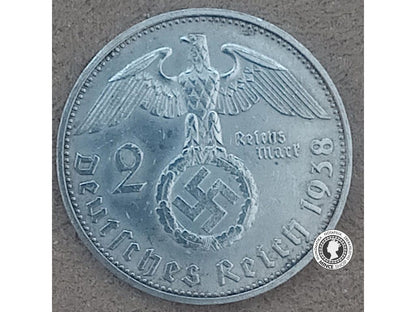 2 marka - Nemecko - Tretia Ríša - 1938 J