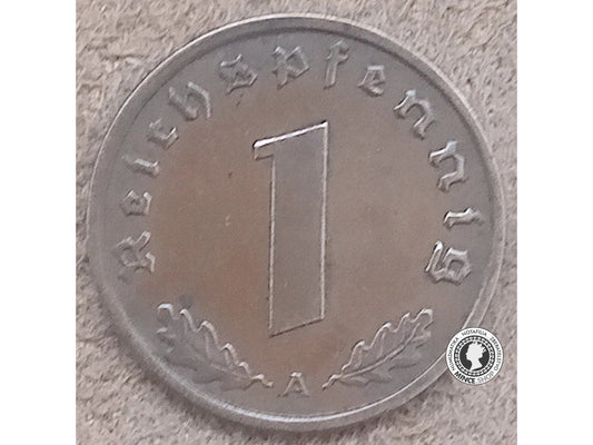 1 reichspfennig - Nemecko - Tretia Ríša - 1939 A