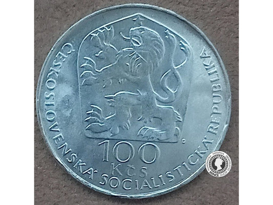 Strieborná minca 100kcs / 1977 - V.Hollar - kvalita BK 0/0