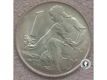 1 koruna - Česko-Slovensko - 1987 - UNC