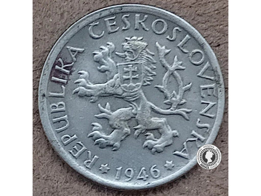 1 koruna - Česko-Slovensko - 1946