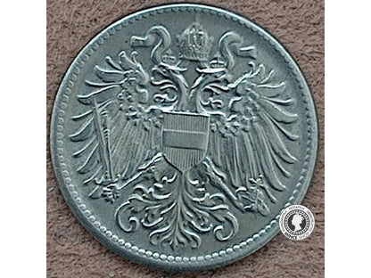 10 halier - Rakúsko-Uhorsko - 1916 - vlajka na štíte