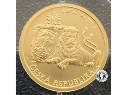 Zlatá 1/25 oz investičná minca Český lev 2017