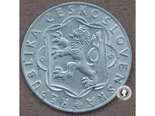 Strieborná minca 25kcs / 1954 - 10 výročie SNP - kvalita BK 0/0