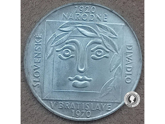 Strieborná minca 25kcs / 1970 - SND Bratislava  - kvalita BK 0/0