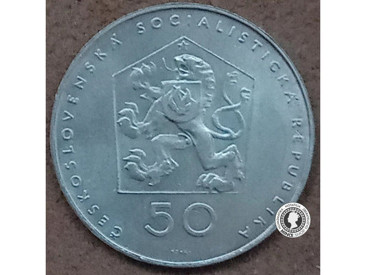 Strieborná minca 50kcs / 1971 - založenie KSČ - kvalita BK 0/0